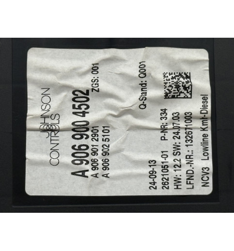 Mercedes Sprinter W906 Tacho Kombiinstrument A9069004502 9069012901 -0001-