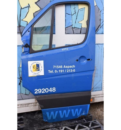 Mercedes Sprinter W906 VW Crafter Tür Fahrertür vorne links Blau -0294-