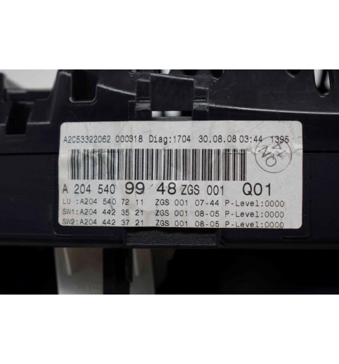 Mercedes-Benz Mercedes W204 Tacho Kombiinstrument A2045409948 A2C53322062 -0071- Kombiinstrumente
