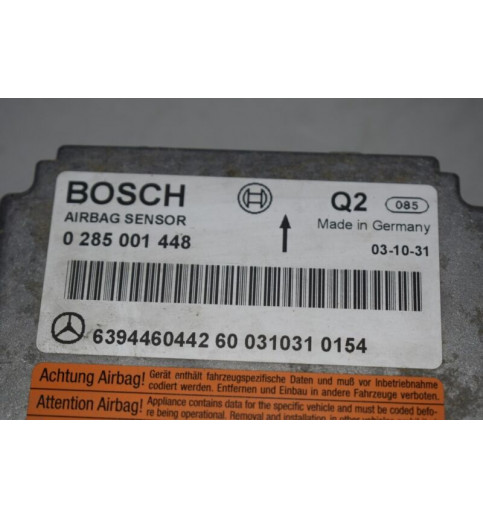 Mercedes-Benz Mercedes Vito W639 Steuergerät Airbag A6394460442  0285001448 -0554- ECUs & Steuergeräte