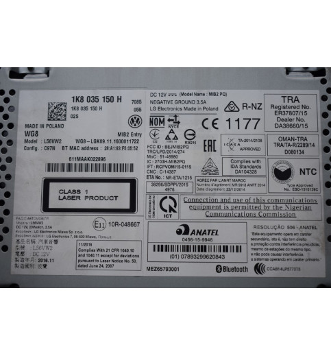 Volkswagen VW T6 Radio Bluetooth 1K8035150 H  -4584- ECUs & Steuergeräte