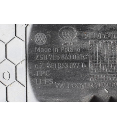 7E5863081C  VW T6 Multivan Verkleidung unten Links Fußraum Armaturenbret  -4607-