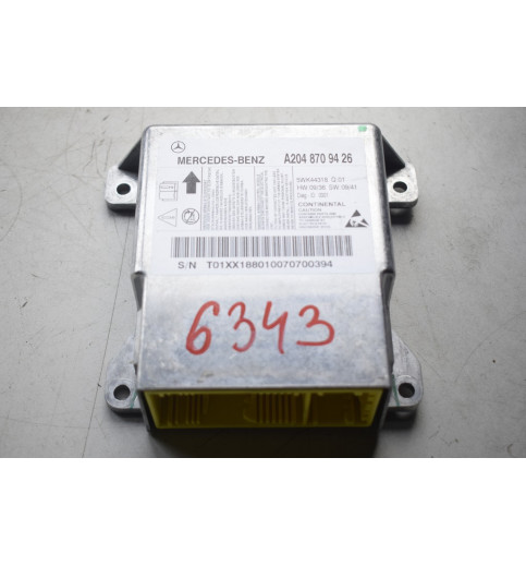 A2048709426 Mercedes W204 W204 C-Klasse Airbag Steuergerät   -6343-