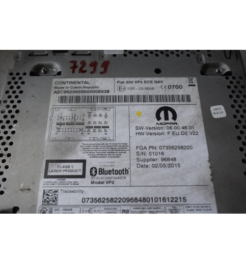 Fiat Ducato,Boxer,Jamper Radio 07356258220  10R036626  -7299- Autoradios