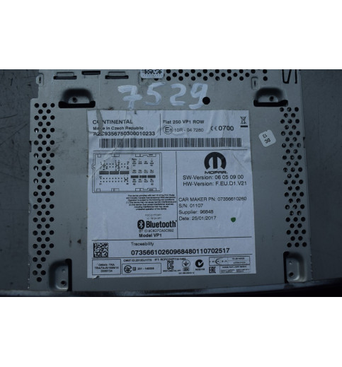 Fiat Ducato,Boxer,Jamper Radio 07356610260  10R047280 -7529- Autoradios
