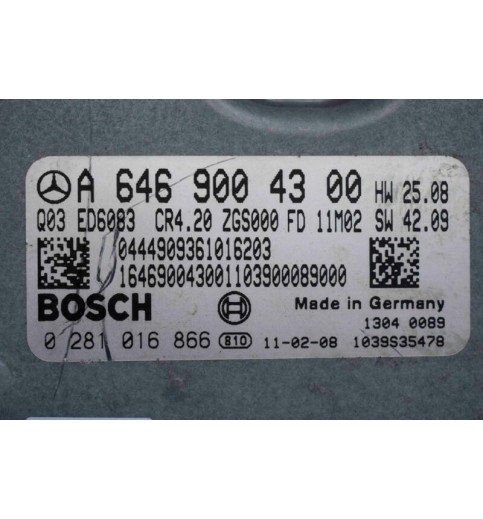 Mercedes-Benz Mercedes Sprinter W906 SET ECU A6469004300 0281016866 A9069008600  -8632- ECUs & Steuergeräte