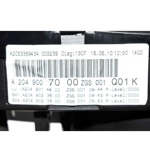 Mercedes-Benz Mercedes W204 Tacho Kombiinstrument A2049007000 A2C53369436 162000KM -8812- Kombiinstrumente