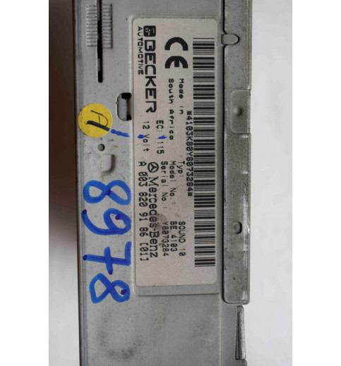 Mercedes-Benz Sprinter Mercedes Sprinter W901-W905 Radio A0038209186 -8978- Autoradios