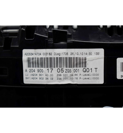 Mercedes-Benz Mercedes W204 Tacho Kombiinstrument A2049001705  271000KM -9480- Kombiinstrumente