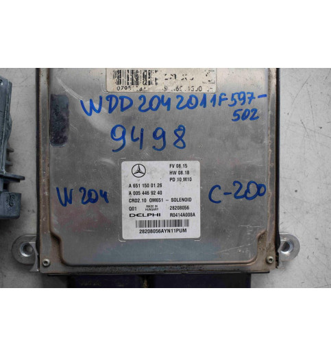 Mercedes-Benz Mercedes W204 Motorsteuergerät  SET A6511500126 A2075450108 A2045458132 -9498- ECUs & Steuergeräte