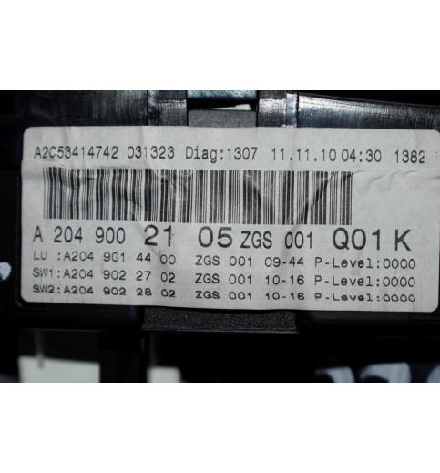 Mercedes-Benz Mercedes W204 Tacho Kombiinstrument A2049002105 2049014400  270000KM -9742- Kombiinstrumente