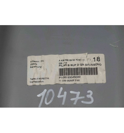 Mercedes-Benz A6396906953 Mercedes Vito W639 Verkleidung B-Säule  -10473- Sonstige