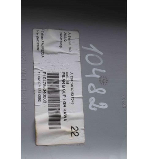 Mercedes-Benz A6396904953 Mercedes Vito W639 Verkleidung B-Säule  -10482- Sonstige