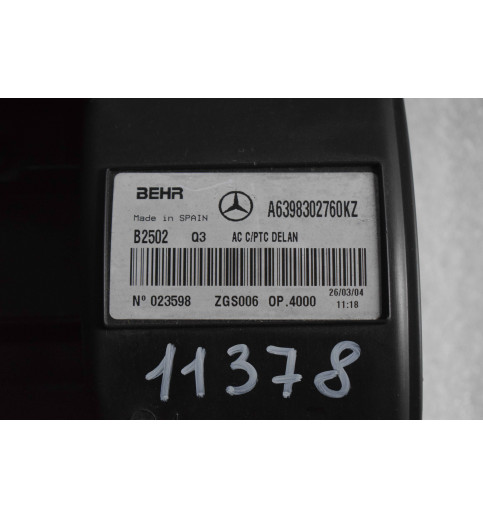 A6398302760KZ Mercedes Vito W639 Abdeckung Innenraumheizung  -11378-