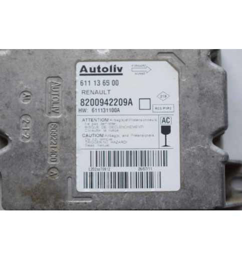 8200942209A 611131100A Renault Master 3, Opel Movano Airbagsteuergerät  -11501-