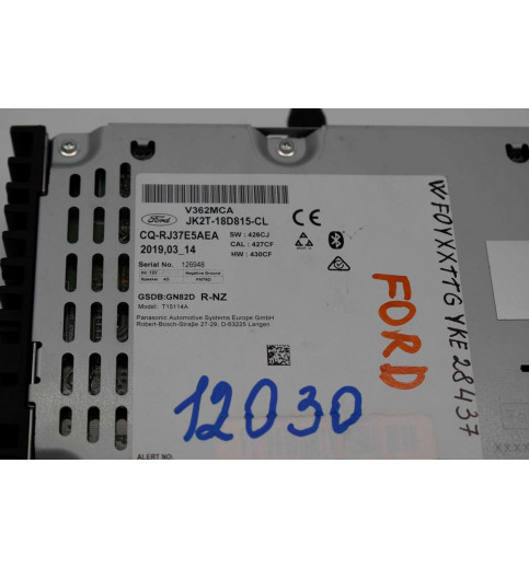Ford Ford Transit Custom Radio JK2T18D815 -12030- ECUs & Steuergeräte