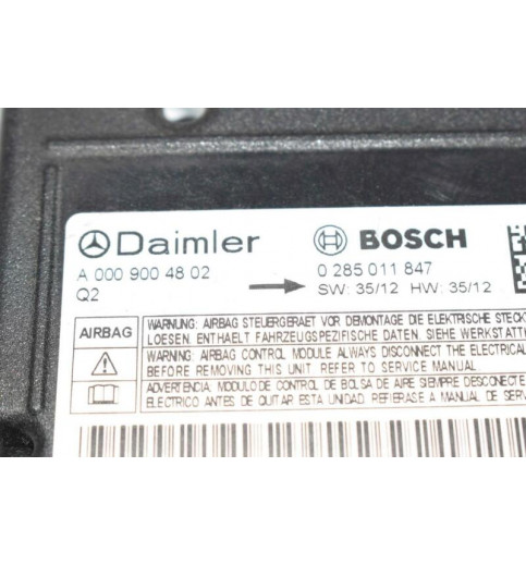 Mercedes-Benz Mercedes Sprinter W906 Airbagsteuergerät A0009004802 0285011847 -12738- ECUs & Steuergeräte