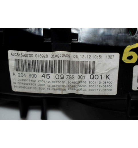 Mercedes-Benz Mercedes W204 Tacho Kombiinstrument A2049004509 A2C81592700 336750KM -12779- Kombiinstrumente