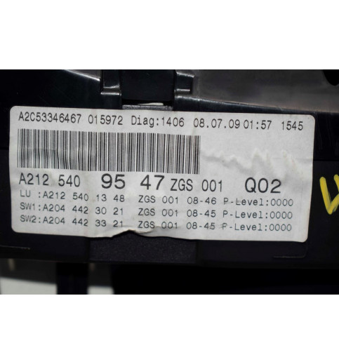 Mercedes-Benz Mercedes W207 E-Klasse Tacho Kombiinstrument A2125409547  -13140- Kombiinstrumente