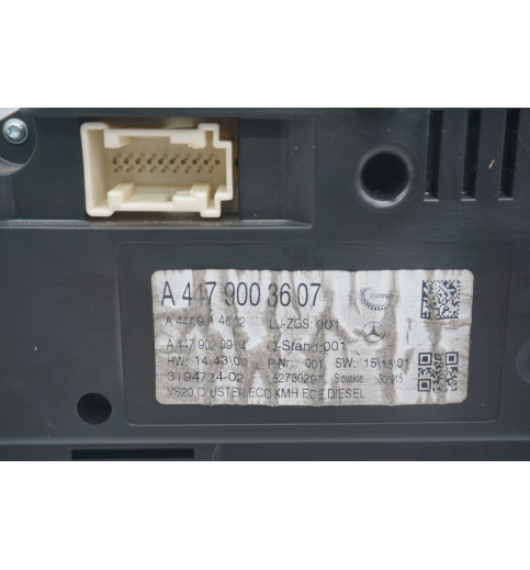 Mercedes-Benz Mercedes Vito W447 Tacho Kombiinstrument  388000km  A4479003607 -13872- Kombi- & Cockpit-Instrumententeile