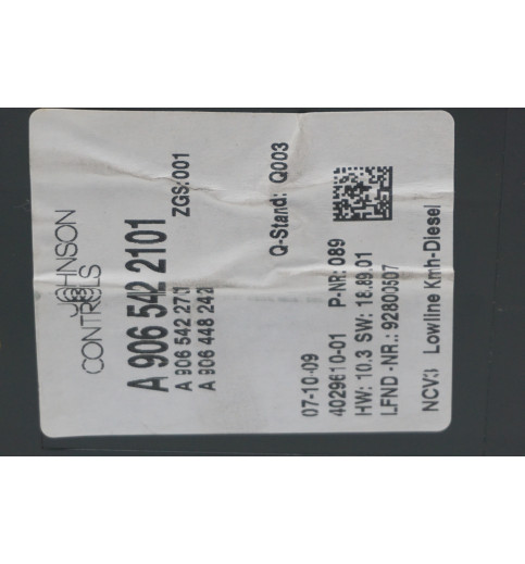 Mercedes Sprinter W906 VW Cafter  Tacho Kombiinstrument A9065422101 9065422701