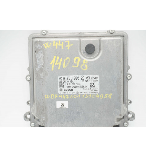 Mercedes-Benz Mercedes Vito W447 V-Klasse Motorsteuergerät A6519002803 0281031244 -14098- ECUs & Steuergeräte