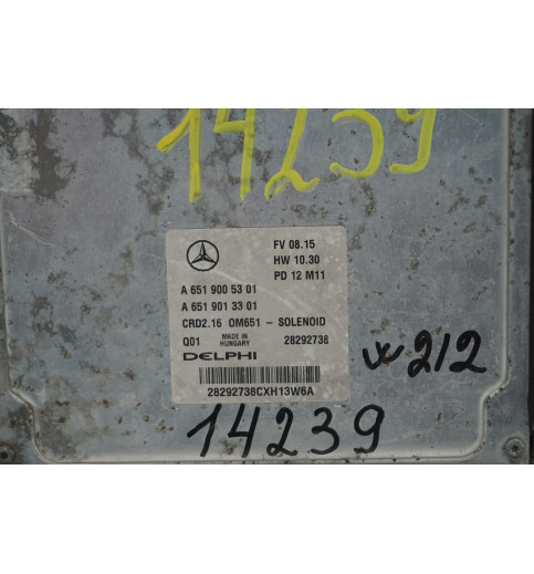 Mercedes-Benz Mercedes W212 E-Klasse SET ECU A6519005301 A6519013301 CRD2,16 -14239- ECUs & Steuergeräte