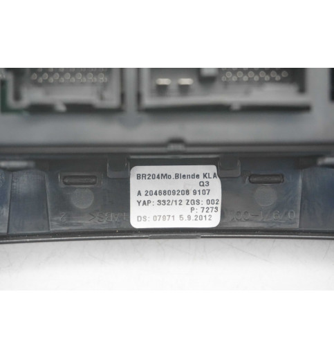 Mercedes-Benz Mercedes W204 Klimabedienteil A2049005805 A2046809208  -14441- Schalter, Kontrollelemente & Zündschlösser