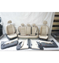 Mercedes C Klasse W204 Combi Innenausstattung Ausstattung Sitze Leder Weiß-14471