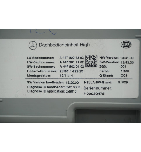 Mercedes-Benz A4479004303 A4479011102 A4479020102 Mercedes W447 V-klass Innenlicht -14617- Innenraumbeleuchtung