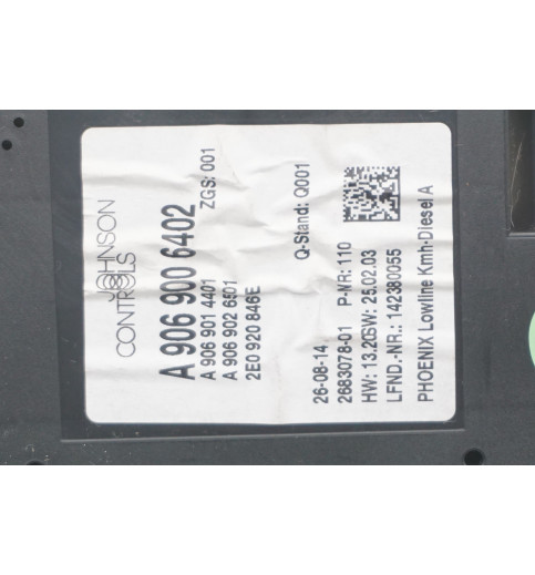 A9069006402  Sprinter W906 VW Crafter Tacho Kombiinstrument  -14680-
