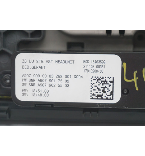  A9079001703 A90790000005 Mercedes Sprinter W907-910 Bildschirm Display