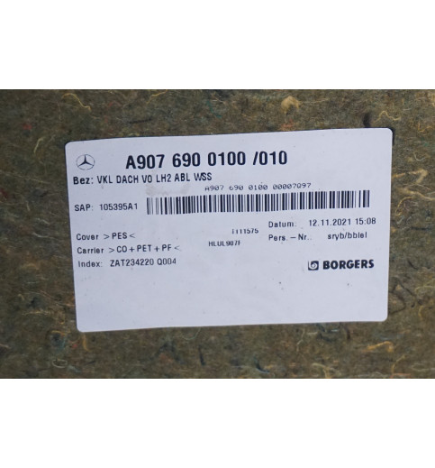 A9076900100 Mercedes Sprinter W907 Dachhimmel 