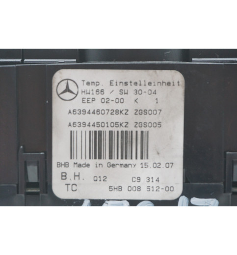 A6394460728 A6394450105 Mercedes Vito W639 Klima Klimabedienteil