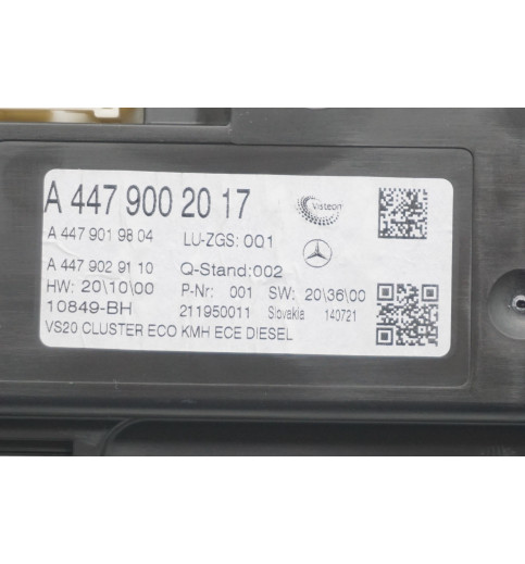A4479002017 A4479019804 A4479029110 Mercedes W447 Kombiinstrument 